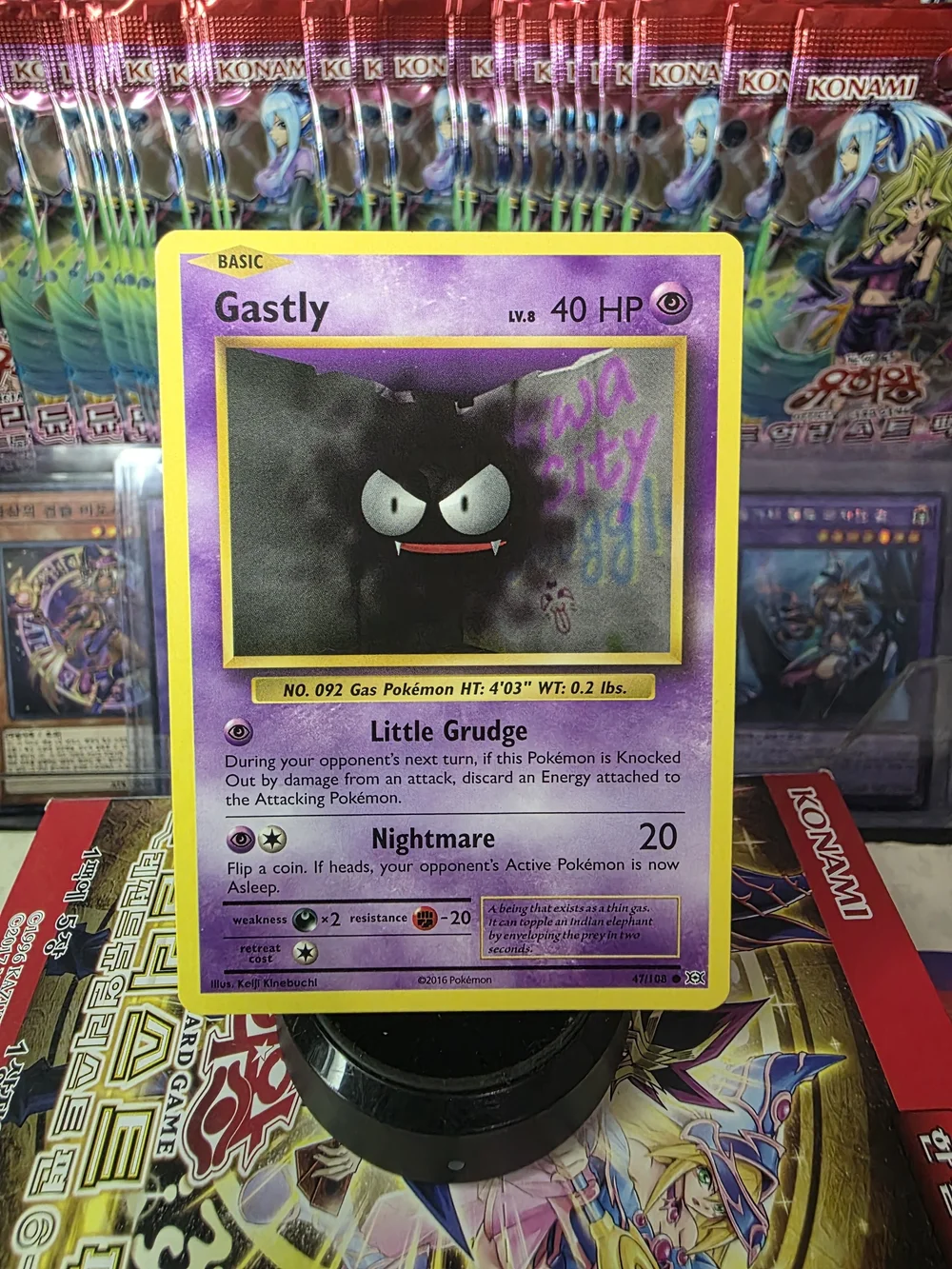 2016 gastly pokemon card XY BREAKthrough Set 58/162 If heads Pokemon - Gastly (47/108) -